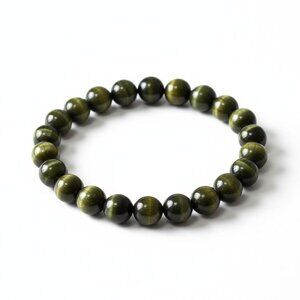 Dragon Blood Jasper Bracelet 8mm - Stretch - New - Witchcore Earth